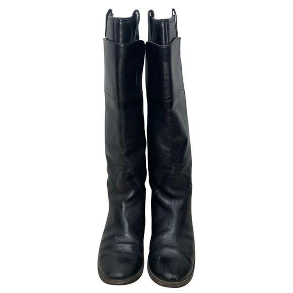 Frye Paige Tall Riding Knee High Boots in Black    Size: 8B - Picture 2 of 8